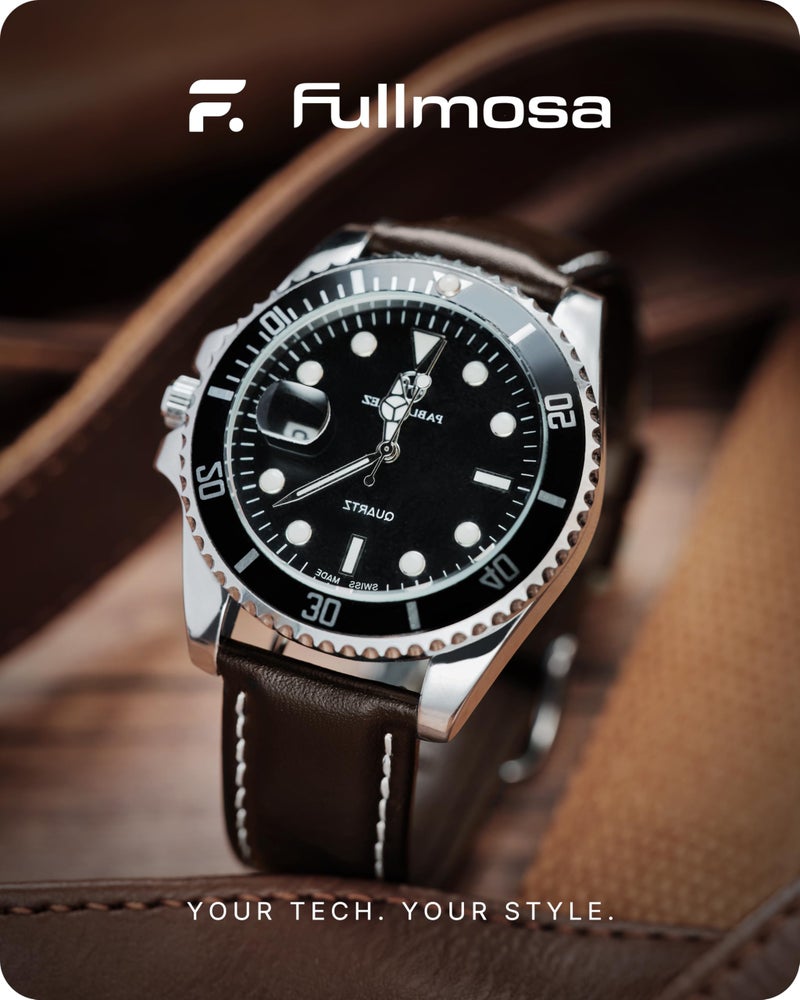 Fullmosa Watch Straps 20mm, Axus Series Leather Strap Replacement Watch Strap with Stainless Steel Metal Clasp for Men Women 14/16/18/20/22/24mm, Dark Brown 20mm - Image 2